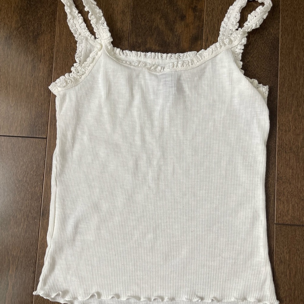 H&M Cream Ribbed Camisole - Picture 2 of 4